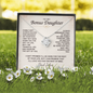 To My Bonus Daughter Love Knot Necklace – Personalized Gift from Bonus Mom or Dad