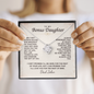 To My Bonus Daughter Love Knot Necklace – Personalized Gift from Bonus Mom or Dad
