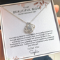 To My Mom Love Knot Necklace | On My Wedding Day | Personalized Gift from Daughter