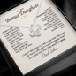 To My Bonus Daughter Love Knot Necklace – Personalized Gift from Bonus Mom or Dad