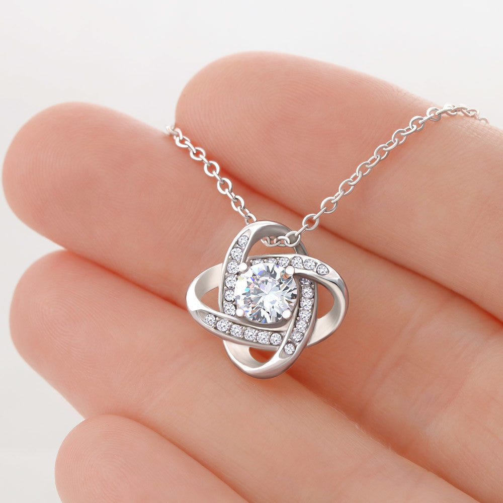 Love knot necklace in gold and silver — sweet 16 birthday gift for daughter | The Faith World
