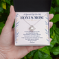 Bonus Mom Blessing Love Knot Necklace – Faith Gift from Bonus Son or Daughter