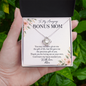 Bonus Mom Necklace – Love Knot Pendant, Personalized Stepmom Gift