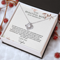 To My Mom Love Knot Necklace | On My Wedding Day | Personalized Gift from Daughter