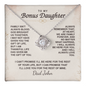 To My Bonus Daughter Love Knot Necklace – Personalized Gift from Bonus Mom or Dad