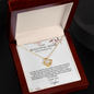 To My Mom Love Knot Necklace | On My Wedding Day | Personalized Gift from Daughter