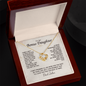 To My Bonus Daughter Love Knot Necklace – Personalized Gift from Bonus Mom or Dad