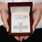 To My Mom Love Knot Necklace | On My Wedding Day | Personalized Gift from Daughter