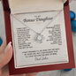 To My Bonus Daughter Love Knot Necklace – Personalized Gift from Bonus Mom or Dad