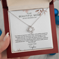 To My Mom Love Knot Necklace | On My Wedding Day | Personalized Gift from Daughter