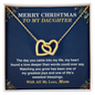 Interlocking Hearts Necklace for Daughter – Christmas Gift from Mom