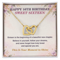 Sweet Sixteen Necklace for Girls – Interlocking Hearts Birthday Gift