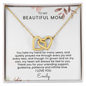 To My Mom Interlocking Hearts Necklace | Personalized  Gift from Daughter or Son