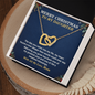 Interlocking Hearts Necklace for Daughter – Christmas Gift from Mom