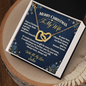 Merry Christmas To My Wife Necklace – Interlocking Hearts Gift from Husband with Personalized Card