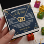 Merry Christmas To My Wife Necklace – Interlocking Hearts Gift from Husband with Personalized Card
