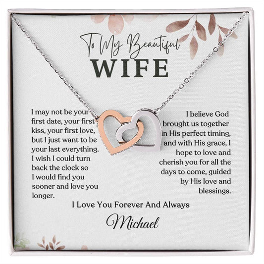 Interlocking hearts necklace — personalized Christian gift | The Faith World