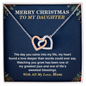Interlocking Hearts Necklace for Daughter – Christmas Gift from Mom