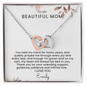 To My Mom Interlocking Hearts Necklace | Personalized  Gift from Daughter or Son