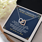Interlocking Hearts Necklace for Daughter – Christmas Gift from Mom