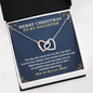 Interlocking Hearts Necklace for Daughter – Christmas Gift from Mom