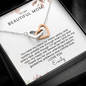 To My Mom Interlocking Hearts Necklace | Personalized  Gift from Daughter or Son