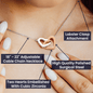 To My Mom Interlocking Hearts Necklace | Personalized  Gift from Daughter or Son