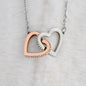 Merry Christmas To My Wife Necklace – Interlocking Hearts Gift from Husband with Personalized Card