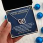 Interlocking Hearts Necklace for Daughter – Christmas Gift from Mom