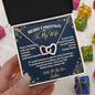 Merry Christmas To My Wife Necklace – Interlocking Hearts Gift from Husband with Personalized Card