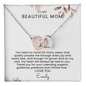 To My Mom Interlocking Hearts Necklace | Personalized  Gift from Daughter or Son