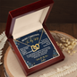 Merry Christmas To My Wife Necklace – Interlocking Hearts Gift from Husband with Personalized Card