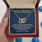 Interlocking Hearts Necklace for Daughter – Christmas Gift from Mom