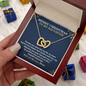 Interlocking Hearts Necklace for Daughter – Christmas Gift from Mom