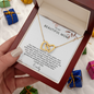 To My Mom Interlocking Hearts Necklace | Personalized  Gift from Daughter or Son