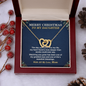 Interlocking Hearts Necklace for Daughter – Christmas Gift from Mom