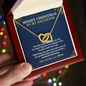 Interlocking Hearts Necklace for Daughter – Christmas Gift from Mom