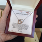 To My Mom Interlocking Hearts Necklace | Personalized  Gift from Daughter or Son