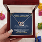 Interlocking Hearts Necklace for Daughter – Christmas Gift from Mom