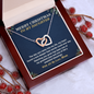 Interlocking Hearts Necklace for Daughter – Christmas Gift from Mom
