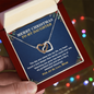 Interlocking Hearts Necklace for Daughter – Christmas Gift from Mom