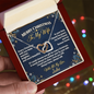 Merry Christmas To My Wife Necklace – Interlocking Hearts Gift from Husband with Personalized Card