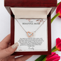 To My Mom Interlocking Hearts Necklace | Personalized  Gift from Daughter or Son