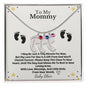 Mommy To Be baby feet necklace with birthstone — Christian gift | The Faith World