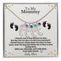 Mommy To Be baby feet necklace with birthstone — Christian gift | The Faith World