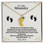 Mommy To Be baby feet necklace with birthstone — Christian gift | The Faith World