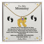 Mommy To Be baby feet necklace with birthstone — Christian gift | The Faith World