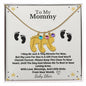 Mommy To Be baby feet necklace with birthstone — Christian gift | The Faith World