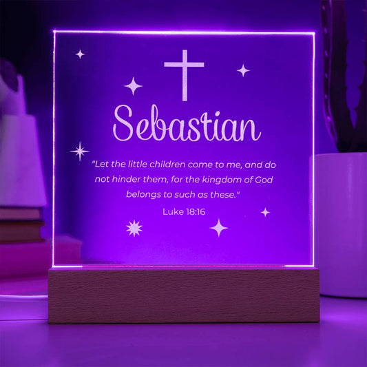 Personalized engraved baptism acrylic plaque — Christian gift | The Faith World