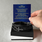 Pastor Appreciation Cross Leather Bracelet